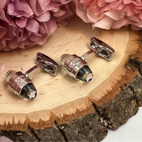 Montblanc Bullet Shape with Floating Star Emblem Cufflinks - Picture 8 of 17